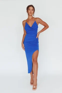 Emanuella Chain Strap Midi Dress Blue -Cheap Dress Store SR0546J02 20BLUE 8