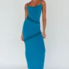 Sun Kissed Cowl Tied Back Maxi Dress Teal