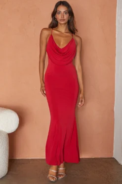Myrah Draped Bust Mermaid Maxi Dress Red 13 Myrah Draped Bust Mermaid Maxi Dress Red -Cheap Dress Store ST2605D02 20RED 7
