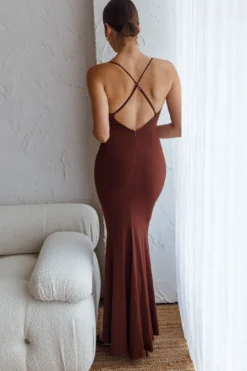 Myrah Draped Bust Mermaid Maxi Dress Mocha 11 Myrah Draped Bust Mermaid Maxi Dress Mocha -Cheap Dress Store ST2605D02 MOCHA 6