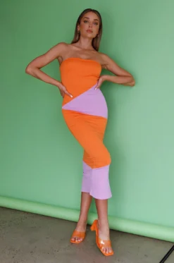 Shondra Crepe Texture Tube Dress Orange 11 Shondra Crepe Texture Tube Dress Orange -Cheap Dress Store ST3650D 20ORANGE 6