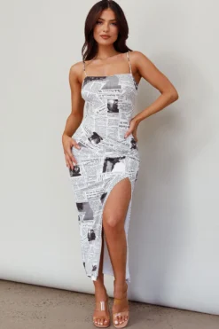 Comme Ci, Comme Ca Strapless Midi Dress White -Cheap Dress Store ST3651DWHITE 12