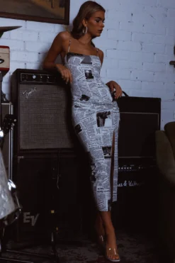 Comme Ci, Comme Ca Strapless Midi Dress White -Cheap Dress Store ST3651D 20WHITE 7