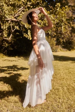 Always & Forever High-Low Midi Dress White -Cheap Dress Store ST3738DWHITE 2