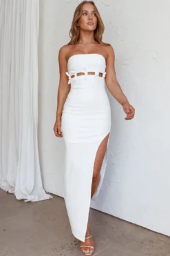 Mykonos Nights Strapless Maxi Dress White -Cheap Dress Store ST3831D 20WHITE 2