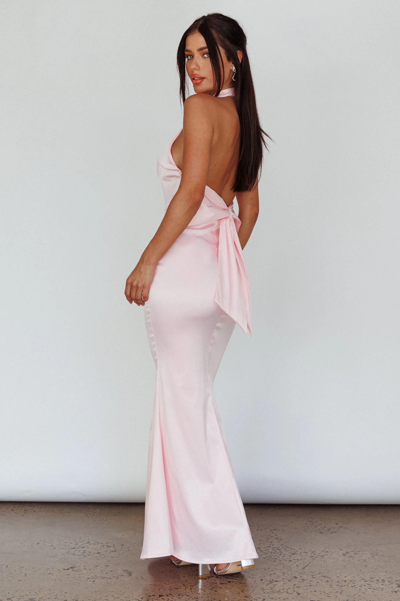 Fifth Avenue Bow Back Maxi Dress Baby Pink 2 Fifth Avenue Bow Back Maxi Dress Baby Pink - Image 2