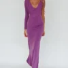 Star Walker One Sleeve Maxi Dress Purple